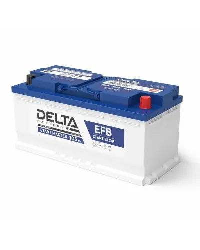 Delta START MASTER EFB 12105 (105 Ah). Аккумулятор автомобильный герметичный свинцово-кислотный. Delta в Костроме