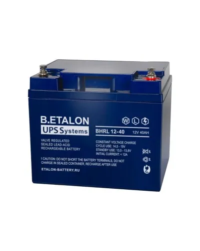 B.ETALON BHRL 12-40. Аккумулятор герметичный свинцово-кислотный. ETALON в Костроме