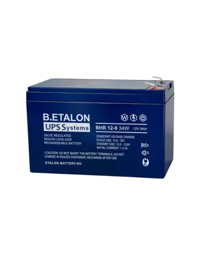 B.ETALON BHR 12-9 34W. Аккумулятор герметичный свинцово-кислотный. ETALON в Костроме