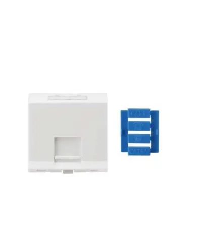 SIP3A-1K-M45-45. Вставка угловая 45x45 для 1 модуля Кeystone Jack, со шторками. Hyperline в Костроме