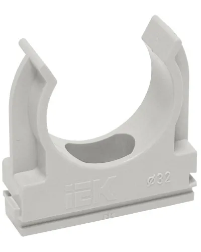 Держатель с защёлкой D20 серый ELASTA (100 шт) (CTA10D-CF20-K41-100). Держатель с защёлкой. IEK в Костроме