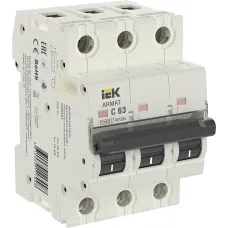 M10N 3P C 63А 10кА ARMAT (AR-M10N-3-C063). Автоматический выключатель. IEK
