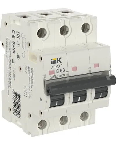 M10N 3P C 63А 10кА ARMAT (AR-M10N-3-C063). Автоматический выключатель. IEK в Костроме