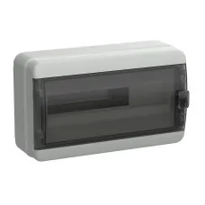 Корпус пластиковый КМПн-18 IP65 TEKFOR (TF5-KP72-N-18-65-K03-K02). Корпус модульный пластиковый черная прозрачная дверь. IEK