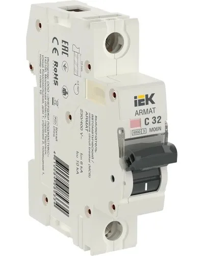 M06N 1P C 32А 6кА ARMAT (AR-M06N-1-C032). Автоматический выключатель. IEK в Костроме