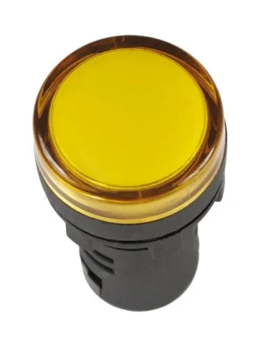 Лампа AD22DS (LED) матрица D22 мм желтый 12В AC/DC желтый (BLS10-ADDS-012-K05). Светосигнальный индикатор. IEK в Костроме