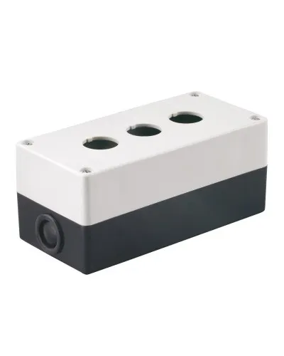 Корпус КП103 для кнопок 3 места белый (BKP10-3-K01). Корпус для кнопочных постов. IEK в Костроме