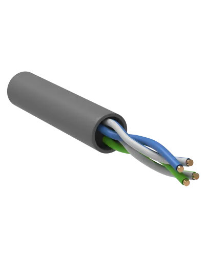 GENERICA U/UTP кат. 5E 100МГц 2 пары PVC INDOOR серый (BC1-C5E02-111-100-G). Кабель «витая пара» (LAN) для структурированных систем связи. IEK в Костроме