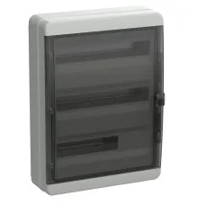 Корпус пластиковый КМПн-54 IP65 TEKFOR (TF5-KP72-N-54-65-K03-K02). Корпус модульный пластиковый черная прозрачная дверь. IEK