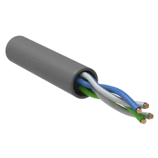 GENERICA U/UTP 5E 24AWG 2PR PVC серый (BC1-C5E02-111-100-R-G). Кабель «витая пара» (LAN) для структурированных систем связи. IEK