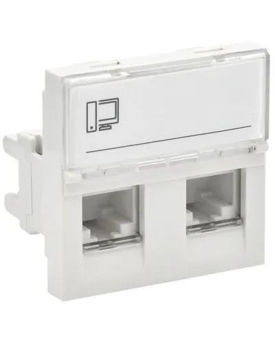 Розетка RJ45 кат.6 PRIMER РКИ-22-00-П-6 белый IEK (PR-KK40D-RI-0-2-2C06U-K01). Розетка RJ-45. IEK в Костроме