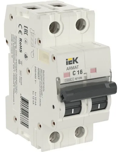 M10N 2P C 16А 10кА ARMAT (AR-M10N-2-C016). Автоматический выключатель. IEK в Костроме