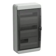 Корпус пластиковый КМПн-36 IP65 TEKFOR (TF5-KP72-N-36-65-K03-K02). Корпус модульный пластиковый черная прозрачная дверь. IEK