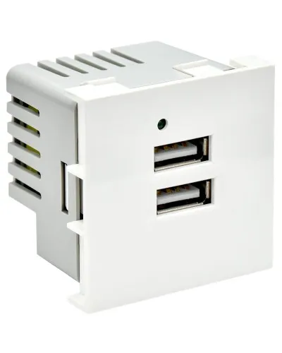 Розетка USB A+A 4,2А PRIMER РКЮ-23-40-П белый IEK PR-KK40D-RU-0-2-AA-K01). Розетка USB. IEK в Костроме