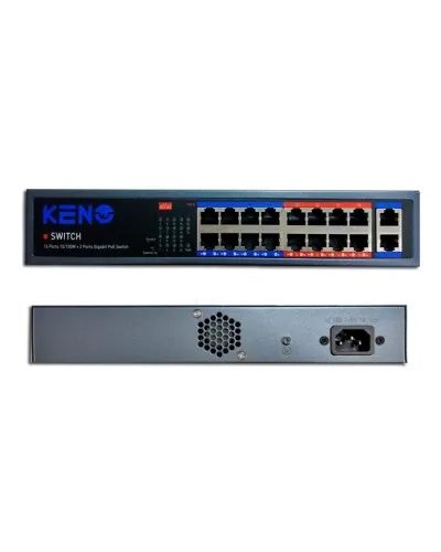 KN-SW1602POE+. Коммутатор с питанием по PoE. KENO в Костроме