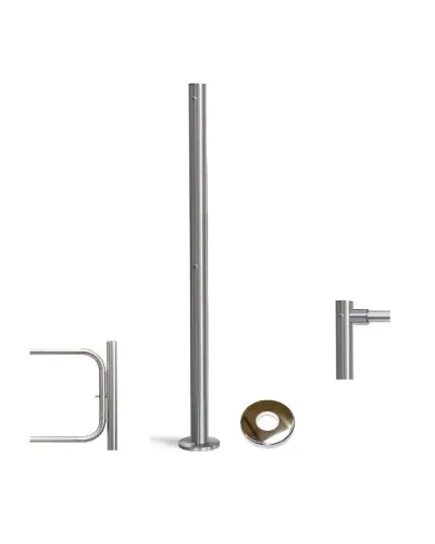 PERCo-BH02 2-15 с крышкой. Стойка с отверстием под стопорный механизм поворотной секции и с 2-мя отверстиями для крепления патрубков на стороне, противоположной створке. PERCo в Костроме