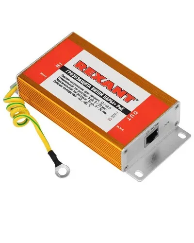Грозозащита витой пары разъем RJ45 с PoE REXANT (05-3079-1). Устройство грозозащиты цепей питания. Rexant в Костроме