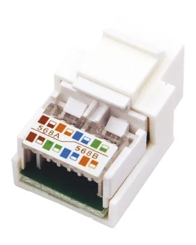 Модуль Keystone Jack RJ-45(8P8C), UTP, CAT 5e, тип 180 градусов, белый REXANT (03-1011). Модуль Keystone Jack. Rexant в Костроме