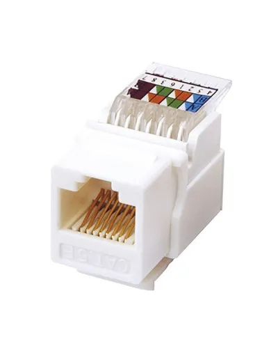 Модуль Keystone Jack RJ-45(8P8C), UTP, CAT 5e, тип 180 градусов, самозажимной, белый REXANT (03-1012): Модуль Keystone Jack в Костроме