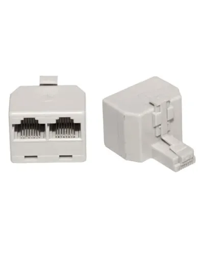 Двойник компьютерный UTP RJ-45(8P8C) (штекер - 2 гнезда) REXANT (03-0102): Кабельный соединитель в Костроме