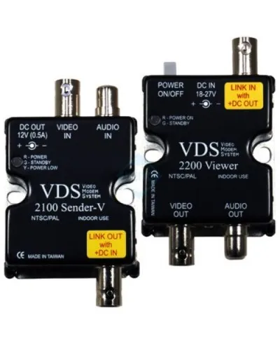 VDS 2100/2200. Удлинитель видео-, аудиосигнала, напряжения питания по коаксиальному кабелю. SC&T в Костроме