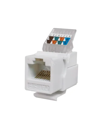 Модуль-вставка Keystone Кат5е, без.инстр.зад, белый UTP (10-0312): Вставка Keystone Jack RJ-45 в Костроме