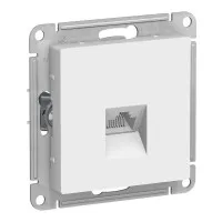 AtlasDesign розетка RJ45, кат. 5Е, 1-местная, скрытой установки, механизм, белый (ATN000183). Розетка компьютерная. Systeme Electric