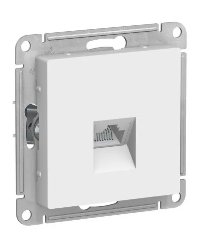 AtlasDesign розетка RJ45, кат. 5Е, 1-местная, скрытой установки, механизм, белый (ATN000183). Розетка компьютерная. Systeme Electric в Костроме