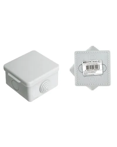 Коробка ОП 65х65х50мм, крышка, IP54, 4вх (SQ1401-0511). Распаячная коробка. TDM ЕLECTRIC в Костроме