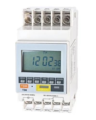 ТЭ8A-1мин/7дн-8on/off-16А-DIN TDM (SQ1503-0002). Таймер электронный. TDM ЕLECTRIC в Костроме