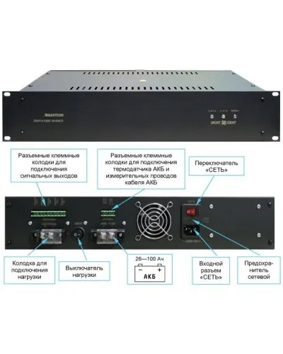 SKAT -V.12DC-18 RACK (СКАТ ИБП-12/18-RACK) (2145). Источник вторичного электропитания резервированный. Бастион в Костроме