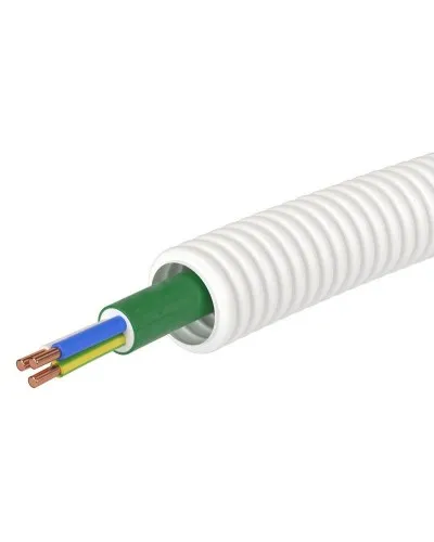Труба ПЛЛ D20 + ППГнг(А)-HF 3х2,5 (ГОСТ+) (8S82050HF). Гофрошланг с кабелем. ДКС в Костроме