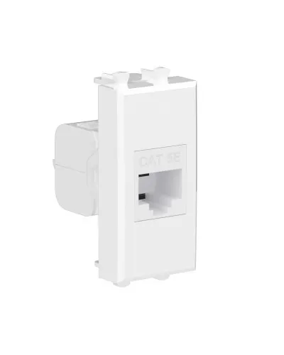 Розетка RJ-45 Avanti 1 модуль белое облако (4400661): Розетка компьютерная, без шторки модульная, кат.5е в Костроме