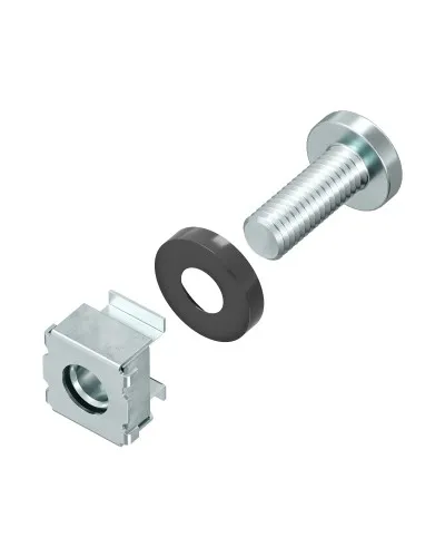Комплект крепежный - винт, шайба, гайка для напольных 19 IT-корпусов CQE (20 шт) (R5CNS20). Комплект крепежный для напольных 19 IT-корпусов. ДКС в Костроме