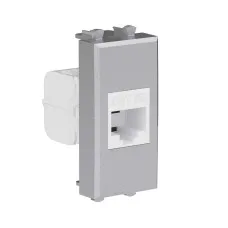 Розетка RJ-45, кат.5E, Avanti, 1 модуль, закаленная сталь (4404661): Розетка компьютерная модульная