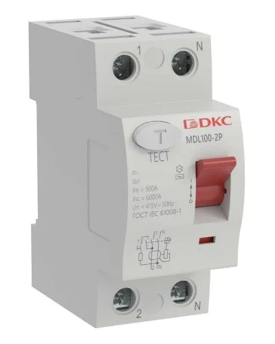 YON MAX MDL100 ВДТ, 2P, 30mA, 63A, АС (MDL100-2P2-63-AC). Автоматический выключатель дифференциальный (УЗО). ДКС в Костроме