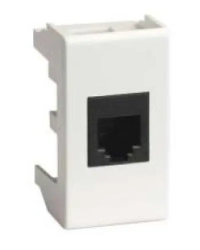 Розетка RJ-45 Viva 1 модуль белая (45038): Розетка компьютерная с одним разъёмом в Костроме