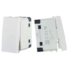 Переключатель с двух мест 45х22,5мм, белый LK45 (850204). Переключатель с двух мест (схема 6). Экопласт