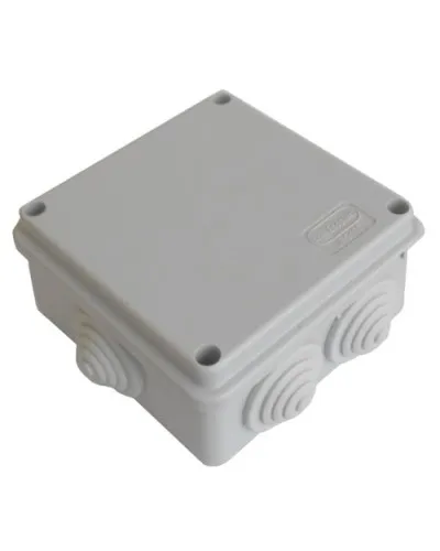 Коробка JBS100 100х100х55, 6 вых., 5P (0,15...2,5мм²) серая (43057HF-GR). Коробка монтажная, огнестойкая, без галогена. Экопласт в Костроме