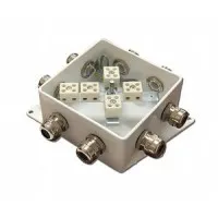 КМ-О (10к*10,0)-IP66-120х120, пять вводов: Коробка монтажная огнестойкая