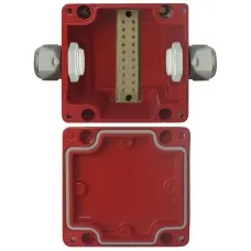 МКС Мороз, 2ВК, с датчиком вскрытия корпуса (тампером), IP66/IP68, красный. Коробка коммутационная металлическая. Магнито-Контакт