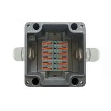 МКС Мороз, 2В, с клеммниками REXANT, IP66/IP68. Коробка коммутационная металлическая. Магнито-Контакт