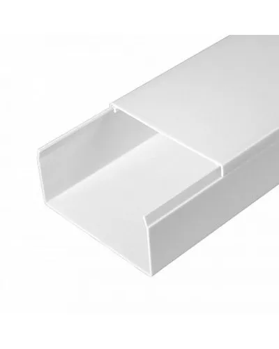 Короб 80х40 (Промрукав) (PR.0580401). Кабель-канал с двойным замком белый 80х40. Промрукав в Костроме