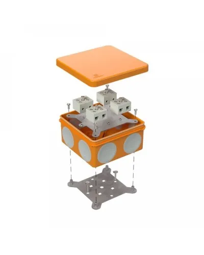 Коробка огнестойкая 100х100х50 (60-0300-FR10.0-8). Коробка огнестойкая для открытой установки. Промрукав в Костроме