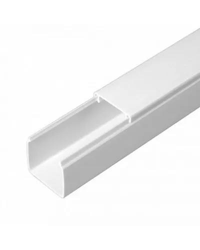 Короб 25х25 (Промрукав) (PR.0625251). Кабель-канал с двойным замком белый 25х25. Промрукав в Костроме