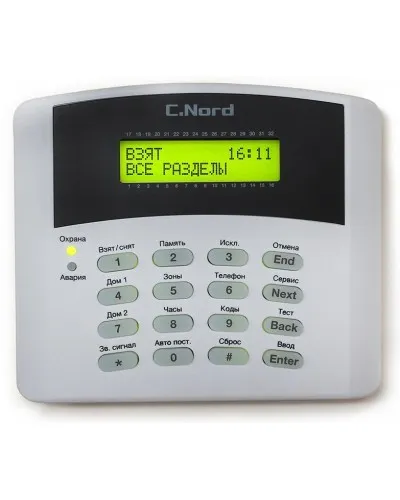 K16-LCD. Проводная клавиатура для контрольных панелей серии Норд, Hunter, Captain. Си-Норд в Костроме